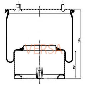 Пневмоподушка со стаканом DAF 0388165 Conti 836MK1